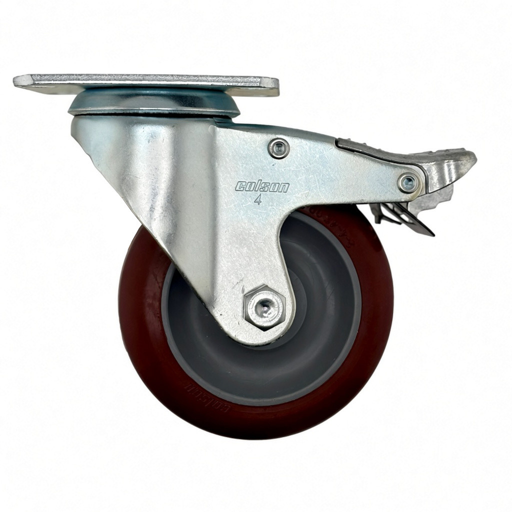 T2.04256.95 4 Inch Colson Total Lock Caster with Polyurethane HI-TECH Wheel