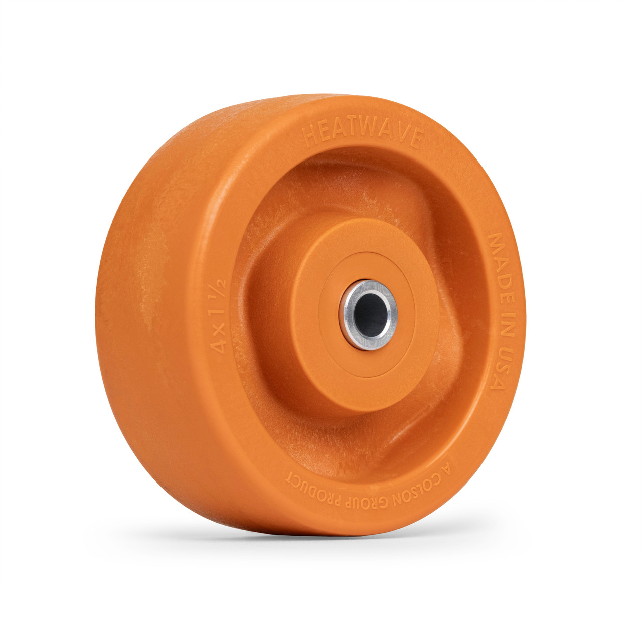SSHS40P2HWOSB Colson 4 Inch Stainless Steel High Temperature Swivel Caster with Brake, Orange Wheel