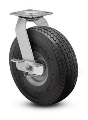 10" Swivel no flat caster wheel with brake