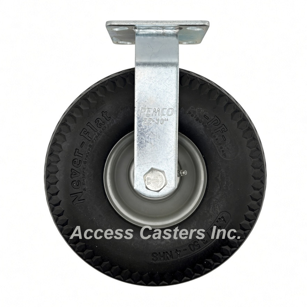NFPF10RGD 10" Rigid Caster Closed Cell Poly Wheel - Pneumatic Style