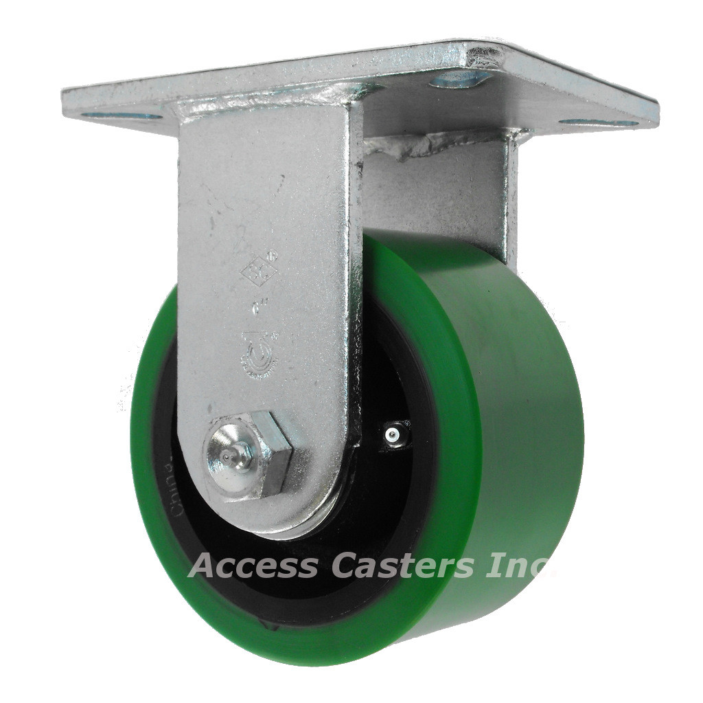 8D56EXR 8" Heavy Duty Rigid Caster with Ultra Polyurethane Tread Wheel