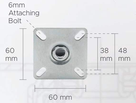M2.3302.938 Colson Mega Mite Low Profile Swivel Caster