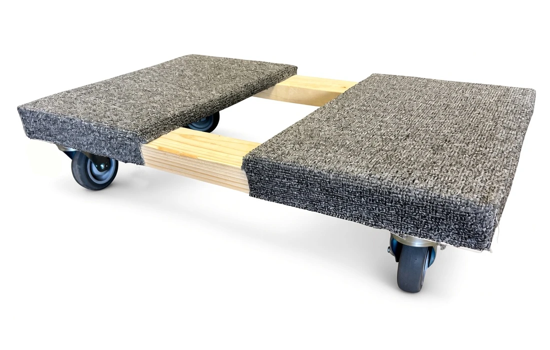 DH41931 Access Casters 19" X 30" Carpet Covered Moving Dolly