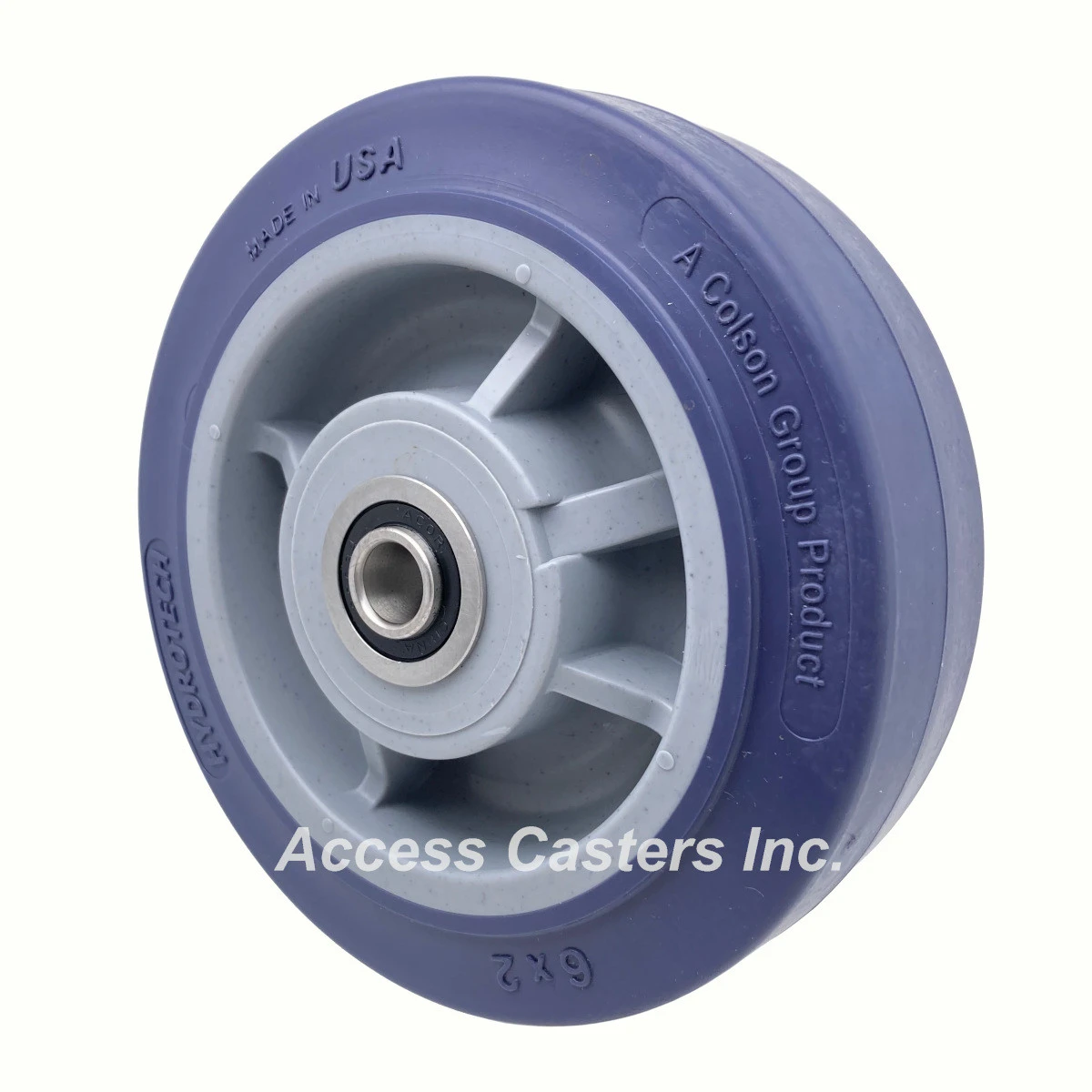 SSES6X2TPEB 6 Inch Stainless Steel Swivel Caster with Hydrotech Wheel with Precision Ball Bearings