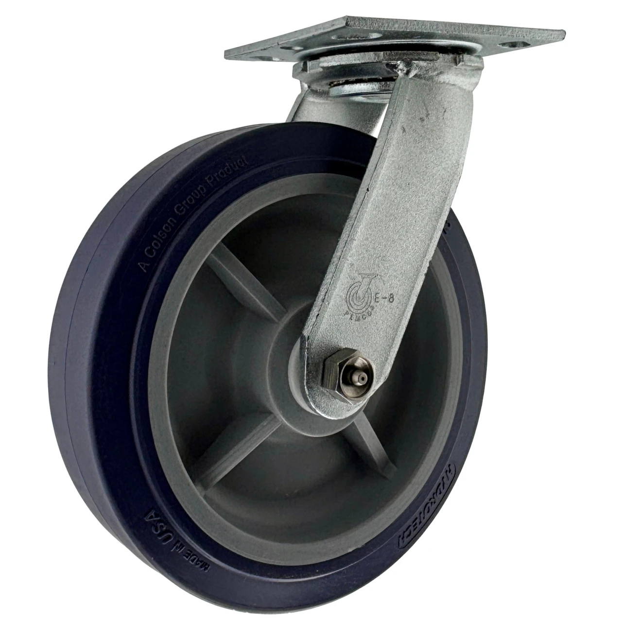 SSES8X2TPEB 8 Inch Stainless Steel Swivel Caster with Hydrotech Wheel with Precision Ball Bearings