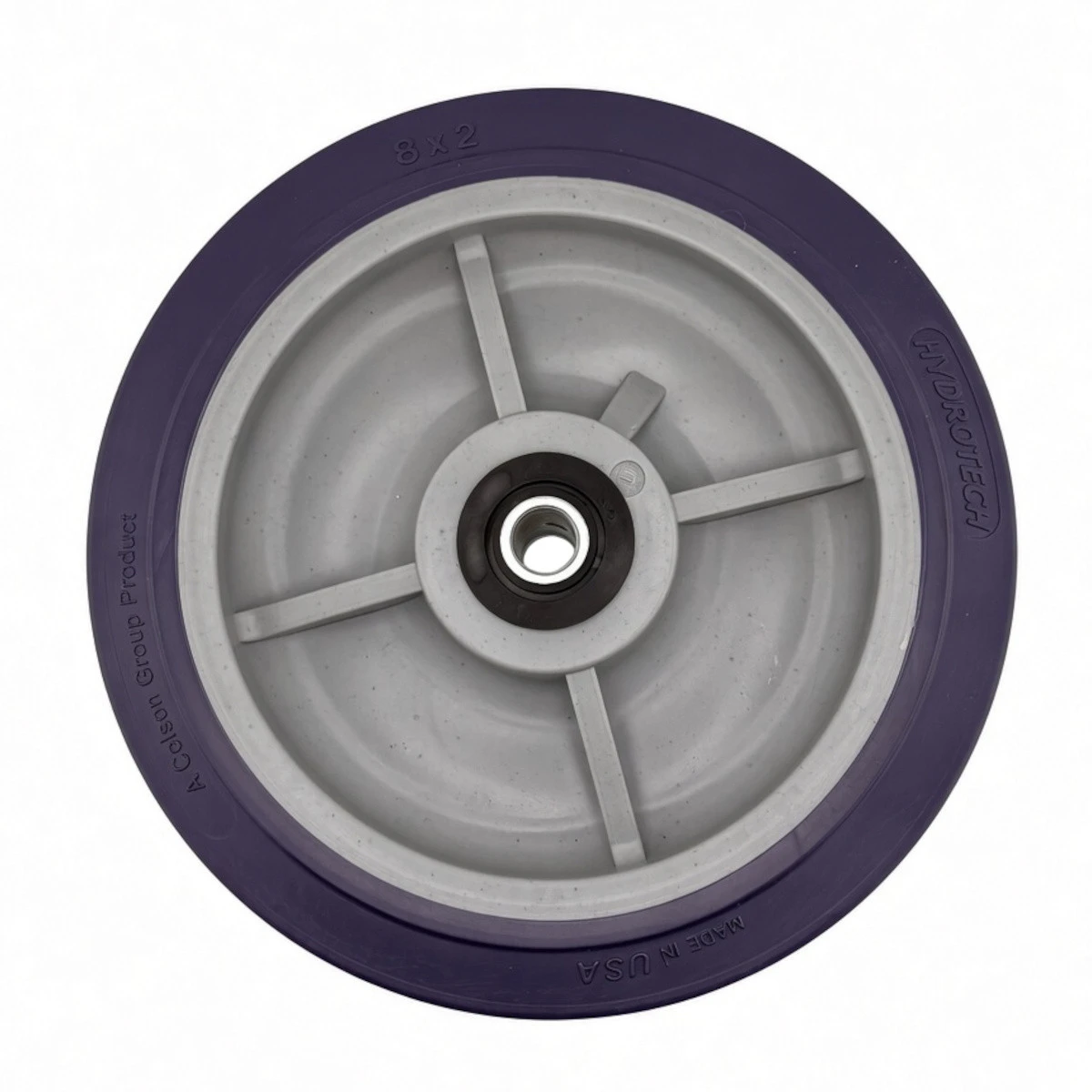 SSER8X2TPEB 8 Inch Stainless Steel Rigid Caster with Hydrotech Wheel with Precision Ball Bearings