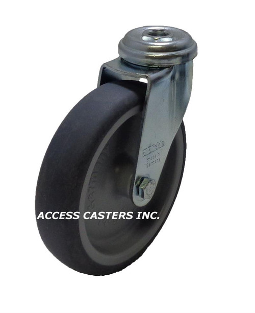 LRA-TPA 75G Blickle 3 in Swivel Caster TPE Wheel Hollow Kingpin Plain Bore