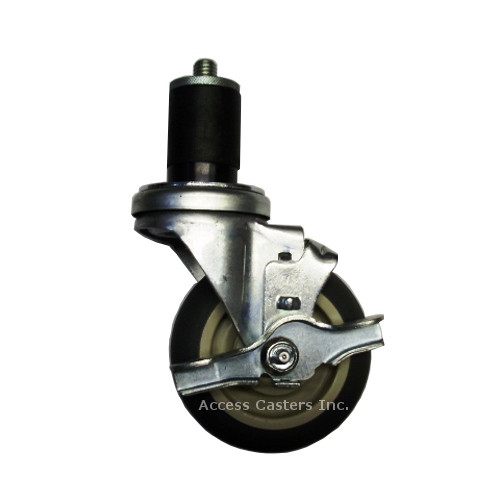 4 inch expansion stem caster with poly wheel