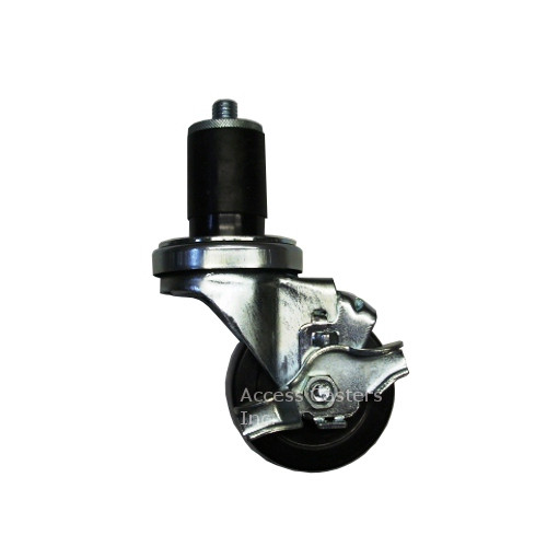 3" Expansion stem caster with brake