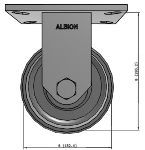 90FS08501R 8 Inch forged steel rigid caster