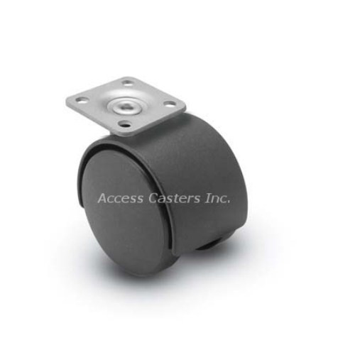 Nylon Hooded Twin Wheel Swivel Top Plate