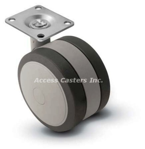 Softech Twin Wheel Swivel Top Plate Grey