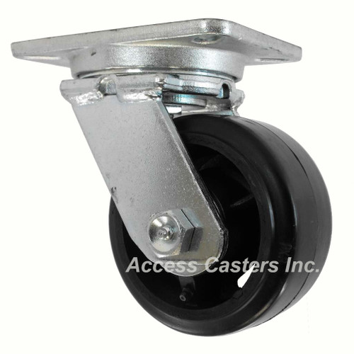 10T75RS 10" Swivel Caster Heavy with Rubber on Cast Iron Wheel