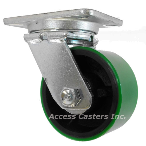 8T75PS 8" Swivel Caster Heavy Duty Poly on Cast Iron Wheel