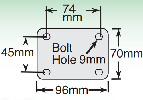 96MM x 70MM Plate Dimensions