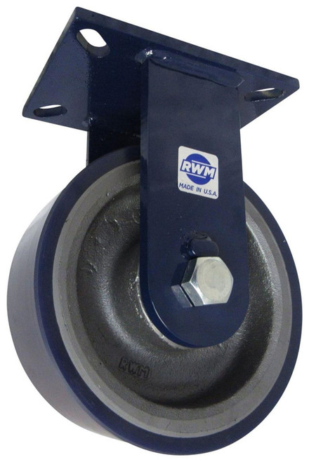 76-UIT-0830-R RWM 8" Rigid Caster with Urethane on Iron Wheel 76-UIT-0830-R RWM 8" Rigid Caster with Urethane on Iron Wheel