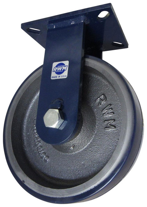 76-UIT-1230-R RWM 12" rigid caster with polyurethane on cast iron wheel 76-UIT-1230-R RWM 12" rigid caster with polyurethane on cast iron wheel