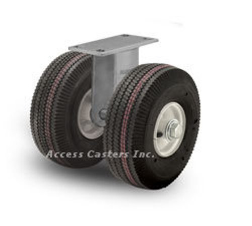 290SF12701R Albion 12" Dual Wheel Pneumatic Rigid Plate Caster