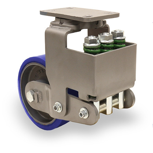 S-AEZFFM-124SYB Spring loaded caster with 12" x 4" Superlast wheel