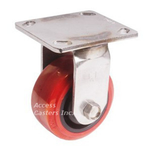 4PSSPR 4" Rigid Caster Stainless Steel Poly Wheel 4PSSPR 4" Rigid Caster Stainless Steel Poly Wheel