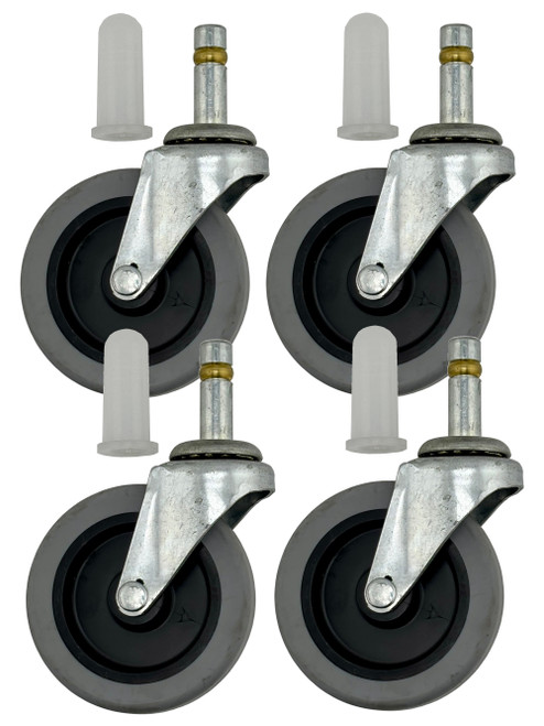 4SRC40 Caster Set - 4" for Rubbermaid