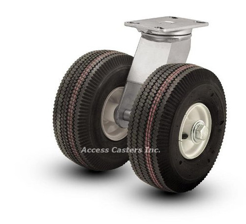 294SF16809SBBL Albion 16" Dual Wheel Pneumatic Heavy Duty Swivel Caster