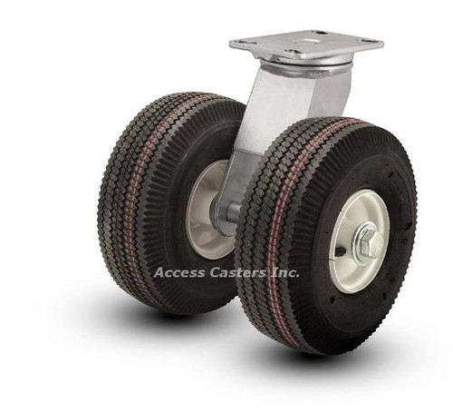295SF23909SBBL 23" Dual Wheel Pneumatic Heavy Duty Swivel Caster