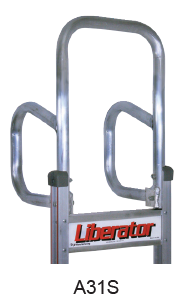 A31S B&P 55" Squared Loop, Straight Back Double Vertical Grips at 42"