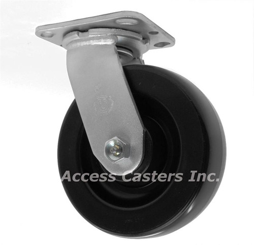 6TPRRM45INV Caster Set with Soft Wheels for Use on Rubbermaid 4500 Series Carts