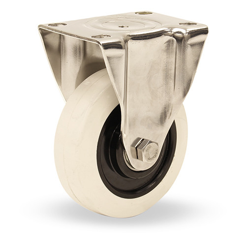 4" high temperature stainless steel rigid caster with Ultratherm wheel 4" high temperature stainless steel rigid caster with Ultratherm wheel