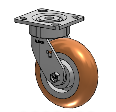 18PM0622880AS 6" Swivel Caster with Precision Sealed Swivel