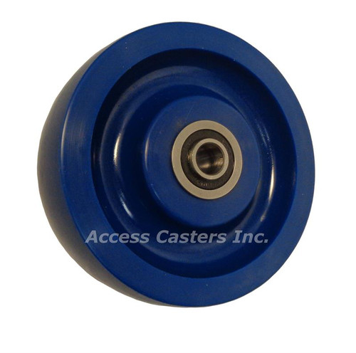 5DSUSSPB  5" x 2" Blue Polyurethane Wheel with Stainless Precision Bearings
