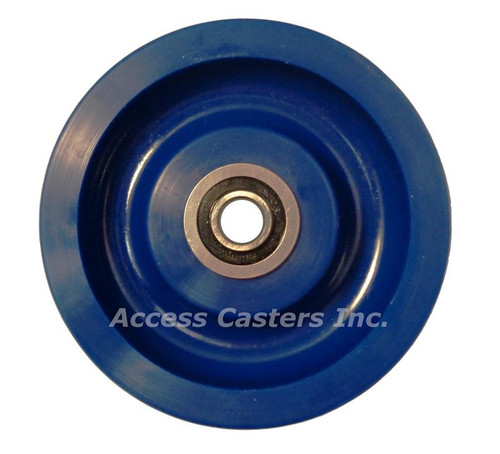 5DSUSSPB  5" x 2" Blue Polyurethane Wheel with Stainless Precision Bearings