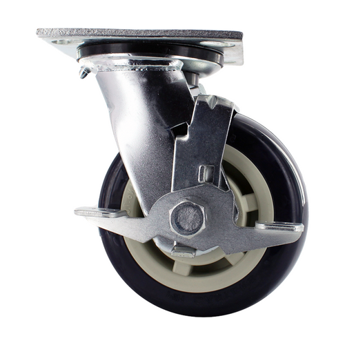 CSTR52-SB-PPF-AC  5" Swivel Caster with Brake for Food Warming Equipment