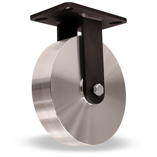 8" high temperature stainless steel workhorse rigid caster with stainless s 8" high temperature stainless steel workhorse rigid caster with stainless s