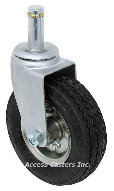 6TPRRM45INV Caster Set with Soft Wheels for Use on Rubbermaid 4500 Series Carts