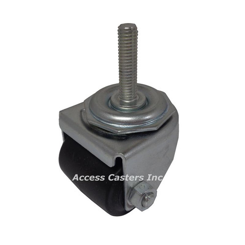 17SBM748L Low height swivel caster with 1/2" threaded stem
