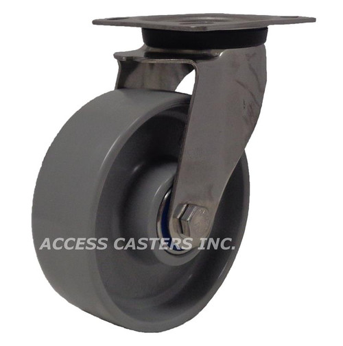 LEX-POG 150XK-14 Blickle 6" Swivel Stainless Steel Caster POG Wheel Plate M