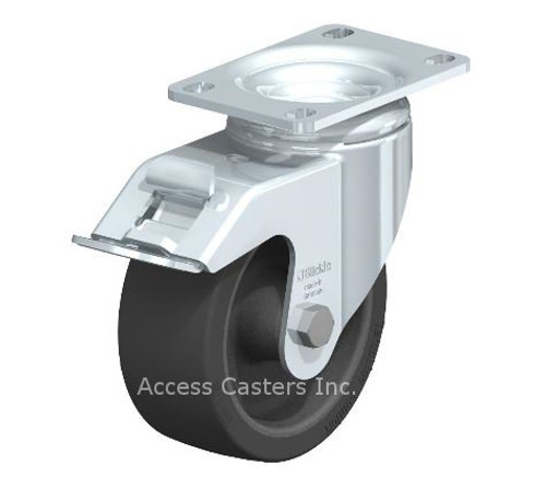 LI-POSI 100G-12-FI Blickle 4" Swivel Caster POSI Wheel Plate Plain bore Bra