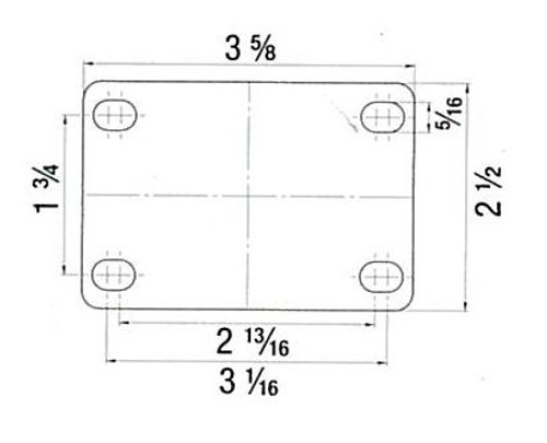 Blickle 12 Series Plate Dimensions
