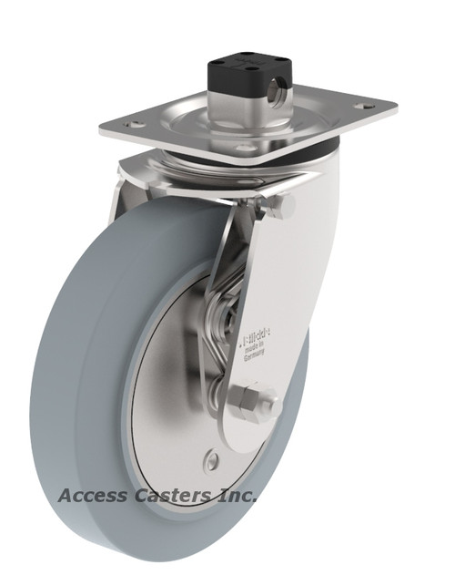 L-GEV 200K-TM13-SG Blickle 8" swivel Caster dead man's Brake GEV Wheel Plat L-GEV 200K-TM13-SG Blickle 8" swivel Caster dead man's Brake GEV Wheel Plat