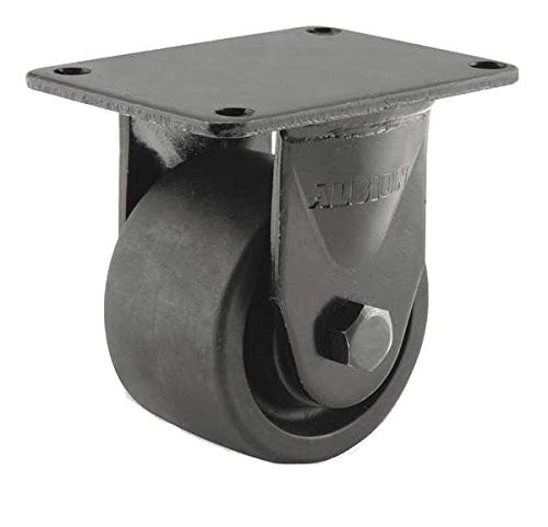 21NG03201R  3" Rigid Business Machine Plate Caster, Glass Filled Nylon Wheel-1