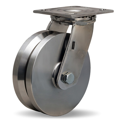 S-STA-6SVB Hamilton Stainless Steel V-Groove Swivel Caster
