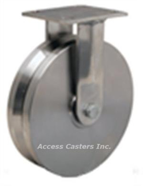 R-STA-8SVB Hamilton Stainless Steel V-Groove Rigid Caster