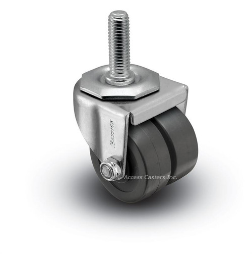 2SBM741P 2 inch Threaded Stem Business Machine Caster Polyolefin Wheel