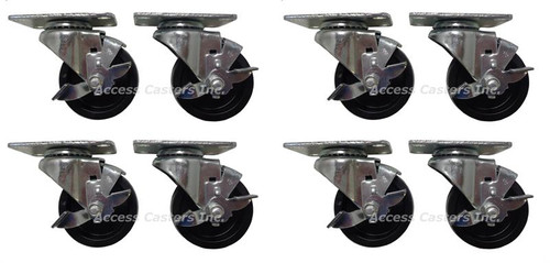 178A3PCKIT8-AC 3 Inch Caster Set of Eight for Avantco