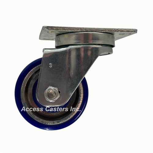 3D21PAS  3" Swivel Caster, Polyurethane on Aluminum Wheel
