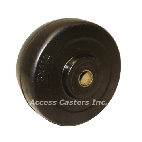 3CSR  3 X 1-1/4 Soft Rubber Wheel with 3/8" Bore