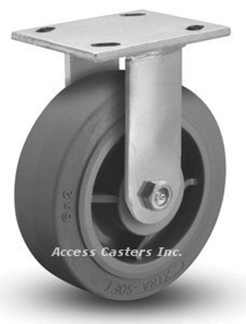 16XS04201R 4" x 2" Albion 16 Series Rigid Plate Caster, TPR Wheel 16XS04201R 4" x 2" Albion 16 Series Rigid Plate Caster, TPR Wheel