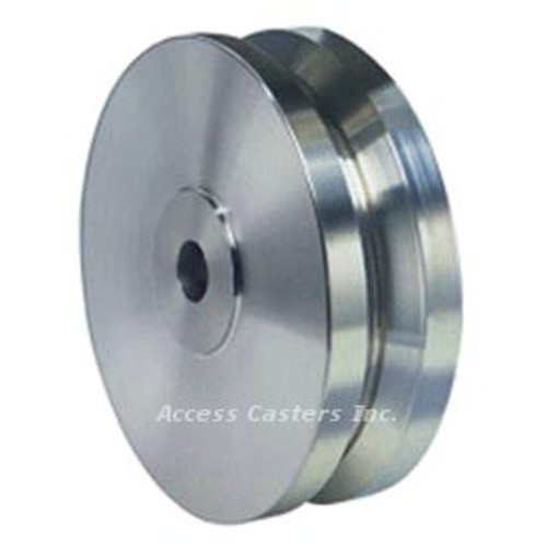 W-420-SV-3/4  4 in X 2 in stainless v-groove wheel, 3/4 in plain bore